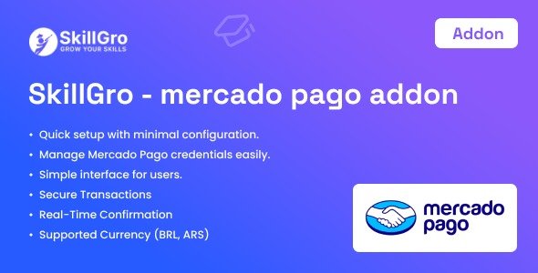 SkillGro LMS - MercadoPago Payment Gateway Addon