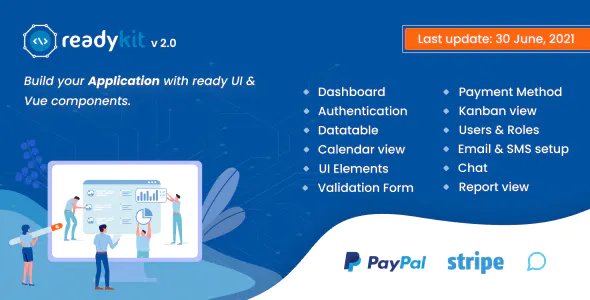 ReadyKit - Admin & User Dashboard Templates (with functionality) for Laravel + Vue App Development