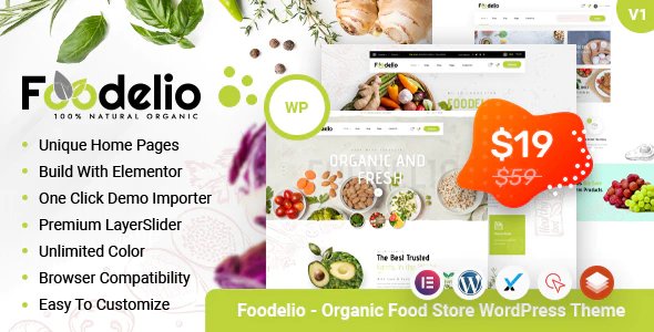 Foodelio – Organic Food Store WordPress Theme