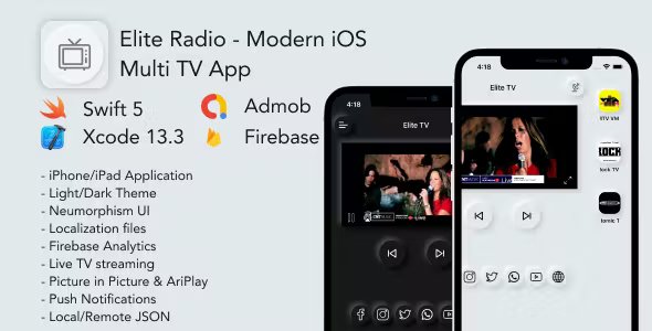 Elite TV - Modern iOS Multi TV App