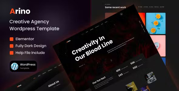 Arino - Creative Agency WordPress Theme