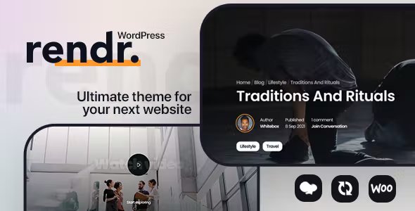 Rendr - Tech Startup & Business WordPress Theme