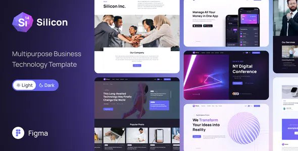 Silicon - Multipurpose Business / Technology Figma Template