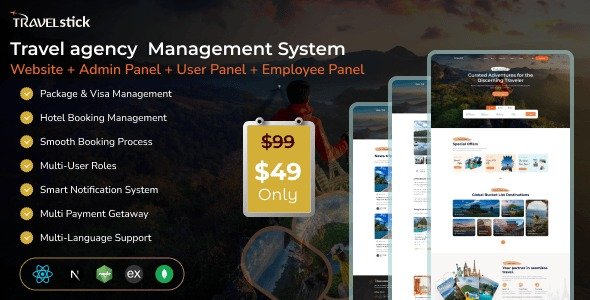 Travelstick – Smart & Scalable Travel Management System | Admin | Employee | User Panel (MERN)