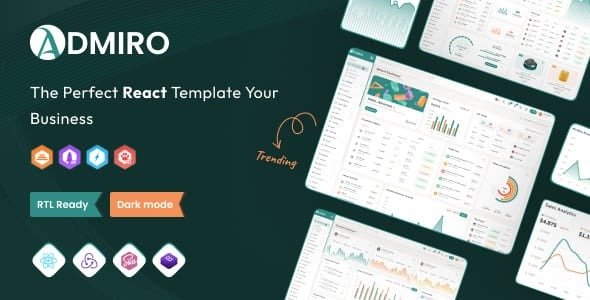 Admiro - React JS Admin Dashboard Template
