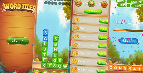 Word Tiles - Word Block Puzzle - Unity