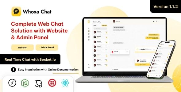 Whoxa Chat - Chat Script | Web Whatsapp Clone | Nodejs chat Software | Chat Website | Group Chat