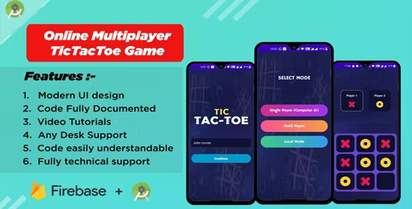 Multi Player Tic Tac Toe Game using Firebase Realtime Database
