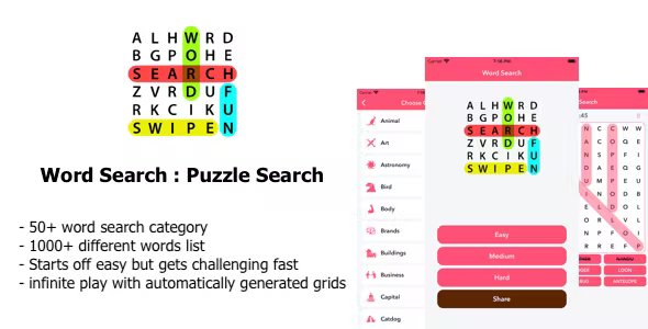 Word Search : Puzzle Search - Swift - Admob - Ready To Submit