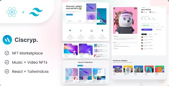 Ciscryp - NFT Marketplace React Template