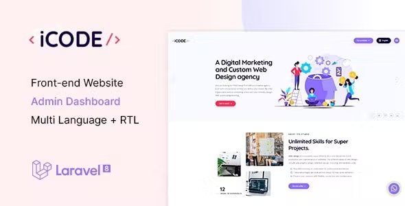 iCode - Multipurpose Website CMS & Creative Agency Management System