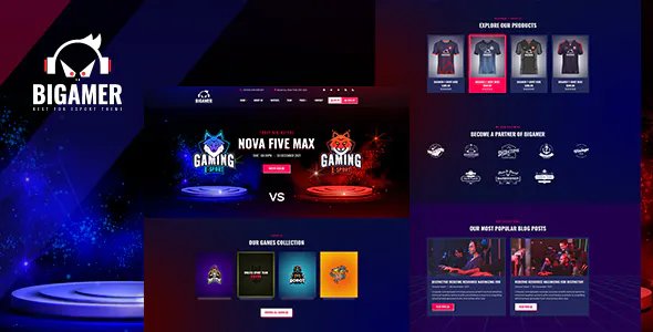 Bigamer - Online eSports And Gaming Tournaments HTML Template