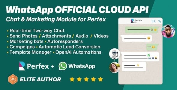 WhatsApp Official Cloud API Chat & Marketing Automation module for Perfex CRM