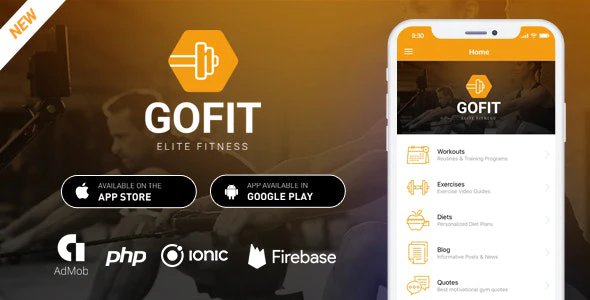 GoFit - Complete Ionic Fitness App + Backend