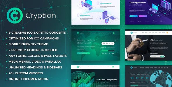 Cryption - ICO, Cryptocurrency & Blockchain WordPress Theme