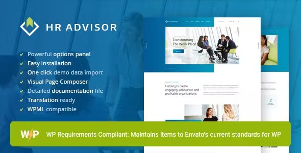 HR Advisor - Human Resources &amp; Recruiting WordPress Theme