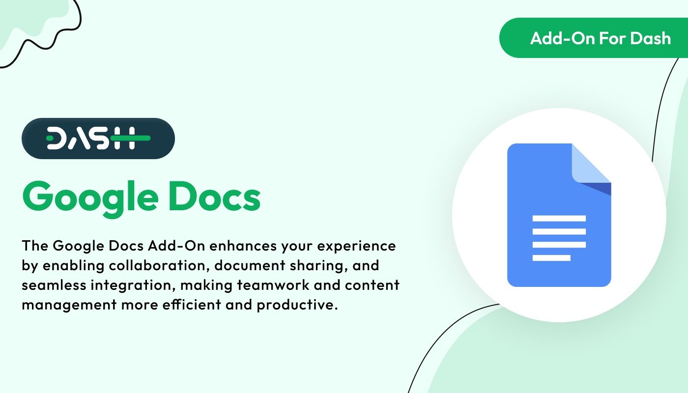Google Docs – Dash SaaS Add-On