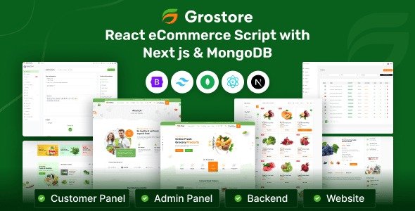 Grostore - React eCommerce Script with NextJs & MongoDB