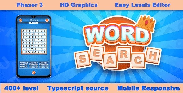 Word Puzzle For Kids - HTML5 (Phaser 3, Typescript)
