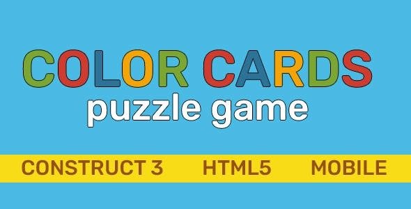 Color Cards puzzle. Construct 3. Html5 & Mobile (AdMob)