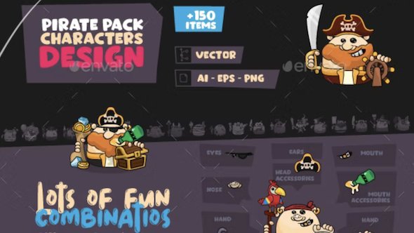 Characters Design - Pirate Pack