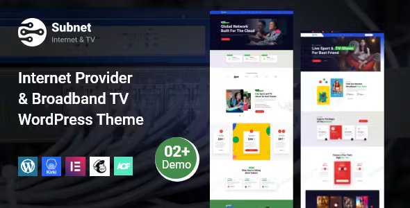 Subnet - Internet Provider & Broadband TV WordPress Theme