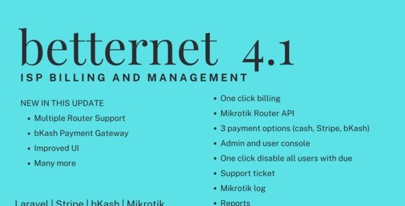 Betternet ISP Billing with Mikrotik API