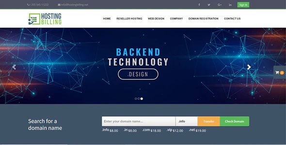 Hosting Billing - Domain and Web Hosting Invoicing System with CMS 1.6