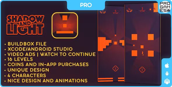 Shadow and Light (PRO) - BUILDBOX CLASSIC - IOS - Android - Reward video