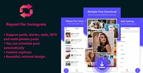 Repost For Instagram - FastSave - SWIFT - ADMOB - Ready To Submit