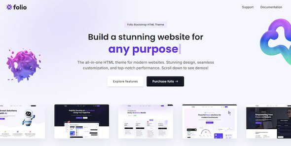 Folio – Multipurpose Bootstrap Theme