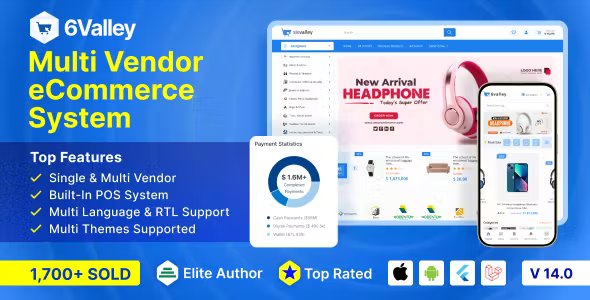 6Valley Multi-Vendor eCommerce CMS - Complete eCommerce Mobile App, Website, Seller and Admin Panel