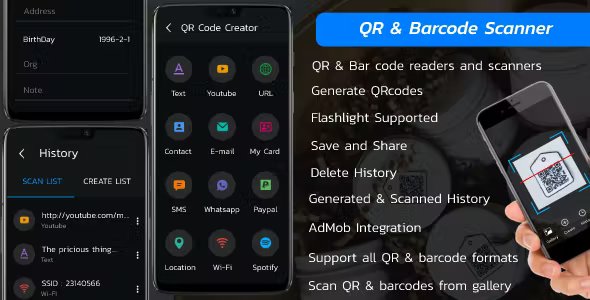 QR & Barcode Scanner - QR Code Generator - QR &amp; Barcode Reader - QR Code Scanner &amp; Generator