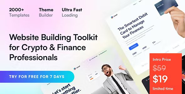 Level - Financial Technology & Crypto WordPress Theme
