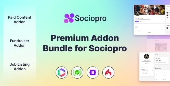 Premium Addon Bundle for Sociopro Private Social Network