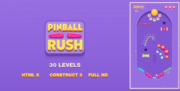 Pinball Rush - HTML5 Game (Construct3)