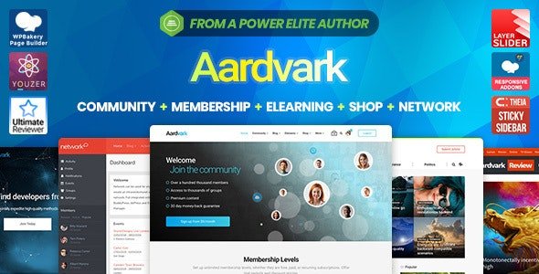 Aardvark - Community, Membership, BuddyPress Theme
