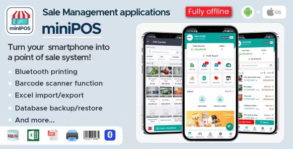 MiniPOS Offline - Xamarin.Forms Mobile POS Application with License System