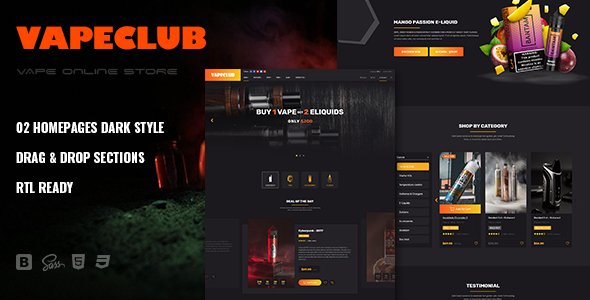 VapeClub - Electronic Cigarettes & Accessories Shopify Theme