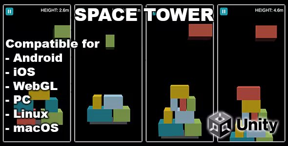 Stack Tower - Unity 2D Game With AdMob (Android game and iOS game)