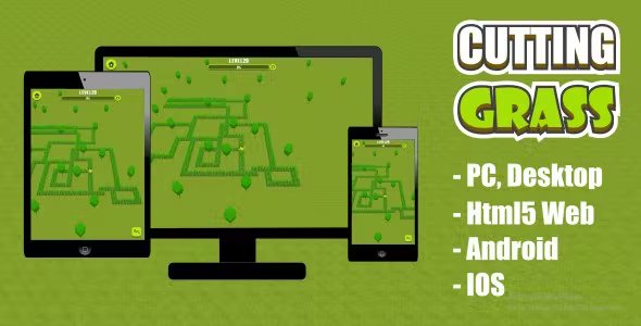 Cutting Grass 3D - HTML5 Game (Construct 3)