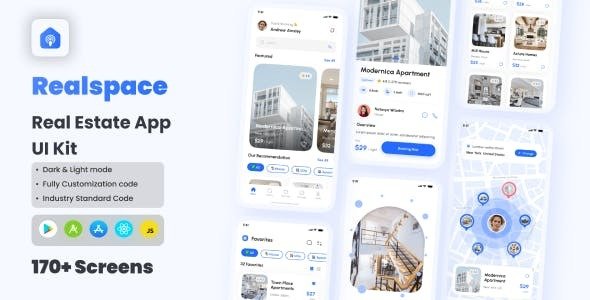 Realspace - Real Estate App React Native CLI Ui Kit