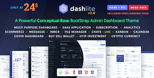 DashLite - Bootstrap Responsive Admin Dashboard Template