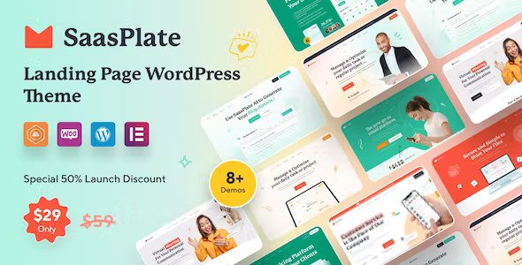 SaasPlate - Landing Page WordPress Theme