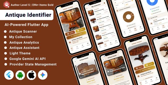 AI Antique Identifier Flutter App | Artifact Recognition & Valuation Tool