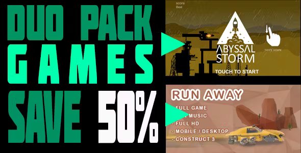 DUO PACK GAMES 1 - Construct3 & HTML