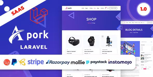 Apork - Multitenancy Based URL Shortener, vCard, Ecommerce & Product Landing(SAAS)