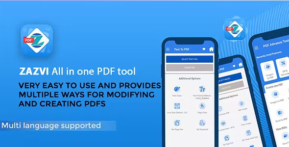 ZAZVI - All in one PDF tool - Android App with Admob