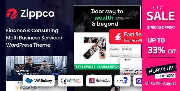 Zippco - Business and Finance Consulting WordPress Theme