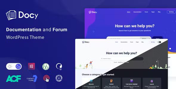 Docy - Premium Documentation, Knowledge base & LMS WordPress Theme with Helpdesk Forum